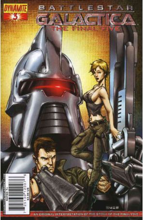 Battlestar Galactica: Final Five 3A published by Dynamite with cover art by Mel Rubi