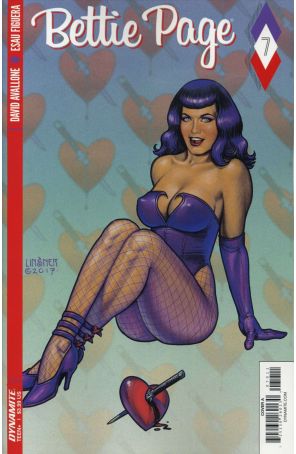 Bettie Page (Dynamite) 7A published by Dynamite with cover art by Joseph Michael Linsner