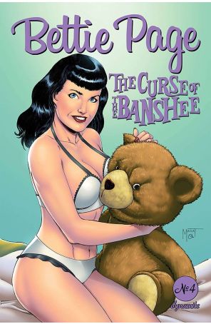 Bettie Page and the Curse of the Banshee 4A published by Dynamite with cover art by Marat Mycheals