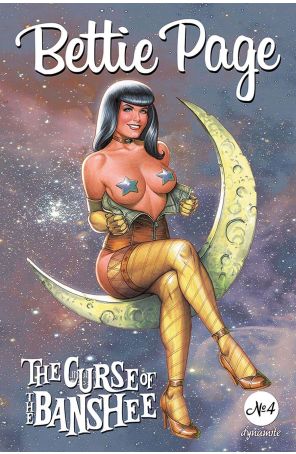 Bettie Page and the Curse of the Banshee 4B published by Dynamite with cover art by Joseph Michael Linsner