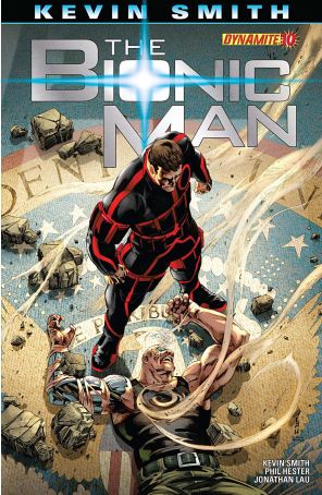 Bionic Man (Vol. 1) 10B published by Dynamite with cover art by Jonathan Lau