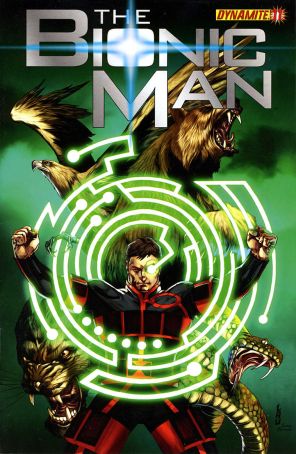 Bionic Man (Vol. 1) 11B published by Dynamite with cover art by Jonathan Lau