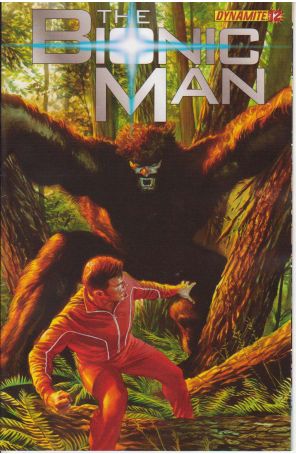 Bionic Man (Vol. 1) 12A published by Dynamite with cover art by Alex Ross