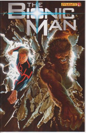 Bionic Man (Vol. 1) 14A published by Dynamite with cover art by Alex Ross