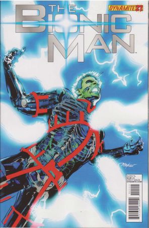 Bionic Man (Vol. 1) 21A published by Dynamite with cover art by Mike Mayhew