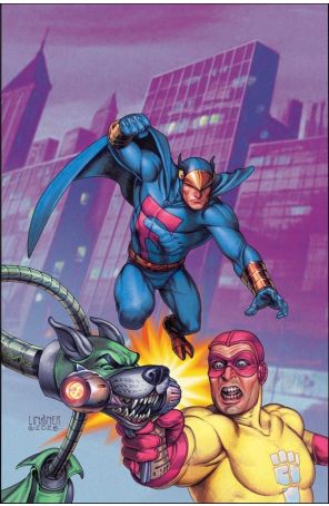 The Blue Falcon and Dynomutt 1U published by Dynamite with cover art by Joseph Michael Linsner