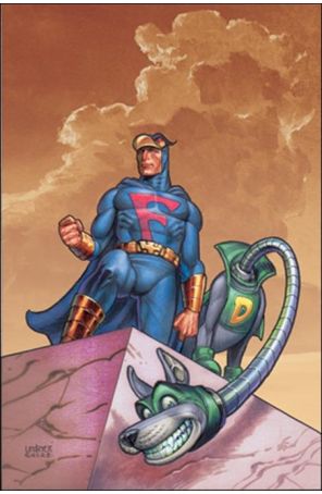 The Blue Falcon and Dynomutt 2G published by Dynamite with cover art by Joseph Michael Linsner