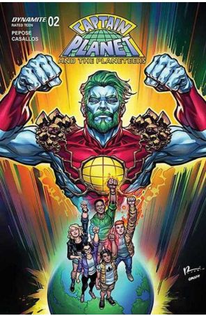Captain Planet and the Planeteers (Dynamite) 2A published by Dynamite with cover art by Chad Hardin