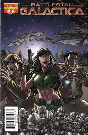 Classic Battlestar Galactica 2B published by Dynamite with cover art by Carlos Rafael