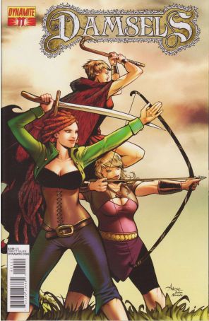 Damsels 11 published by Dynamite with cover art by Aneke