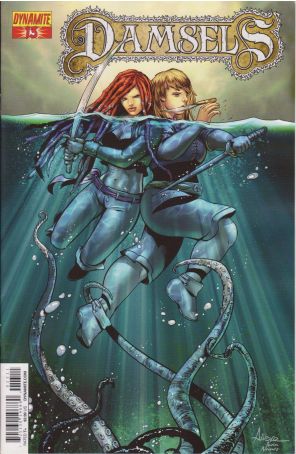 Damsels 13 published by Dynamite with cover art by Aneke