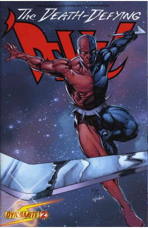 The Death-Defying Devil 2D published by Dynamite with cover art by Edgar Salazar