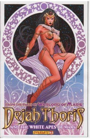 Dejah Thoris and The White Apes of Mars 3A published by Dynamite with cover art by Brandon Peterson