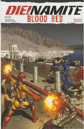 Die!Namite Blood Red 4A published by Dynamite with cover art by E.J. Su