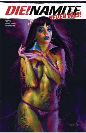 Die!Namite Never Dies! 5L published by Dynamite with cover art by Lucio Parrillo