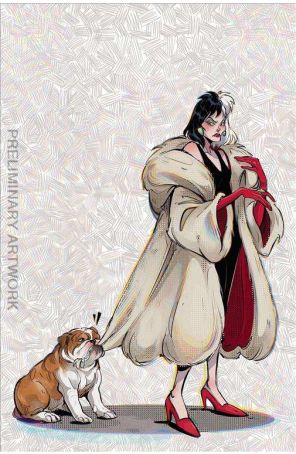 Disney Villains: Cruella de Vil 1H published by Dynamite with cover art by Gretel Lusky