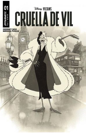Disney Villains: Cruella de Vil 1L published by Dynamite with cover art by Joshua Middleton