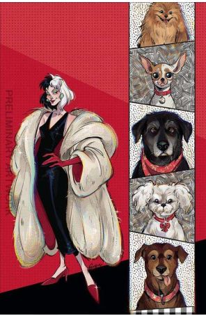 Disney Villains: Cruella de Vil 2F published by Dynamite with cover art by Gretel Lusky
