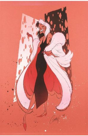 Disney Villains: Cruella de Vil 2K published by Dynamite with cover art by J. Scott Campbell