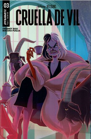 Disney Villains: Cruella de Vil 3A published by Dynamite with cover art by Sweeney Boo
