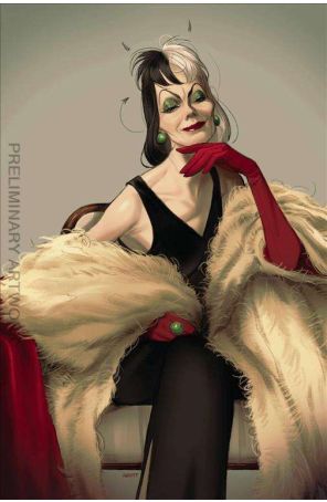 Disney Villains: Cruella de Vil 3H published by Dynamite with cover art by Sway