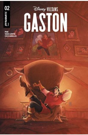 Disney Villains: Gaston 2A published by Dynamite with cover art by Lesley “Leirix” Li