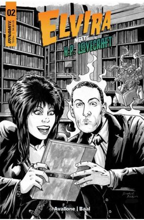 Elvira Meets H.P. Lovecraft 2I published by Dynamite with cover art by Kewber Baal