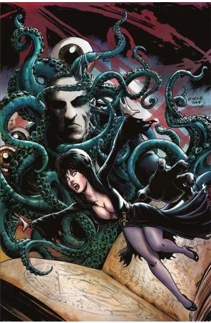 Elvira Meets H.P. Lovecraft 3H published by Dynamite with cover art by Kewber Baal