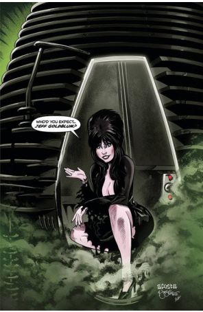 Elvira in Horrorland 5I published by Dynamite with cover art by Dave Acosta