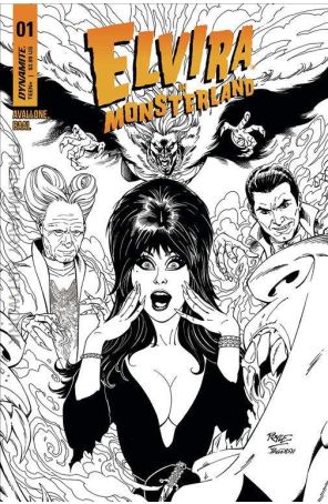 Elvira in Monsterland 1G published by Dynamite with cover art by John Royle