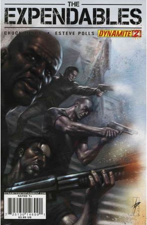 The Expendables 2 published by Dynamite with cover art by Lucio Parrillo