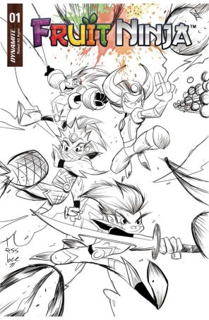 Fruit Ninja 1C published by Dynamite with cover art by Scott Brown