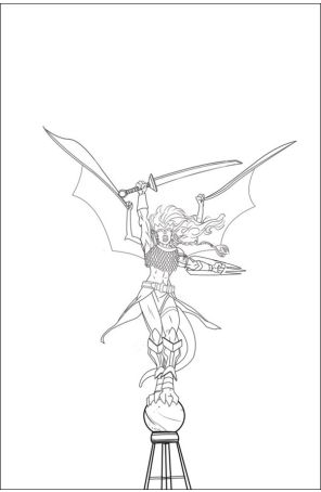 Gargoyles: Demona 1O published by Dynamite with cover art by Frank Paur