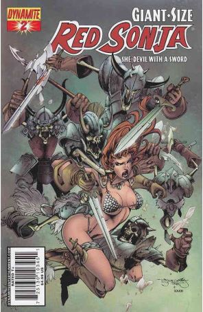Giant Size Red Sonja 2B published by Dynamite with cover art by Stephen Segovia