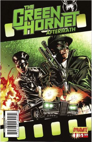 Green Hornet Aftermath 1 published by Dynamite with cover art by Nigel Raynor