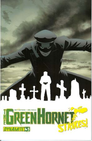 The Green Hornet Strikes 3 published by Dynamite with cover art by John Cassaday