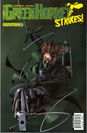 The Green Hornet Strikes 8 published by Dynamite with cover art by Erica Awano