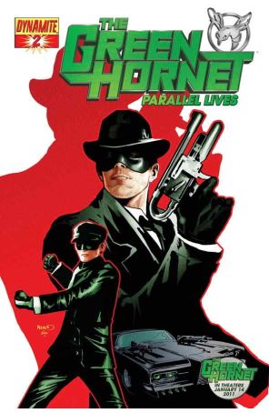 Green Hornet: Parallel Lives 2 published by Dynamite with cover art by Paul Renaud