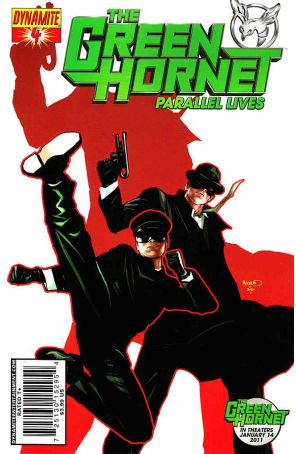 Green Hornet: Parallel Lives 4 published by Dynamite with cover art by Paul Renaud