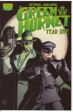 Green Hornet: Year One 10A published by Dynamite with cover art by Matt Wagner