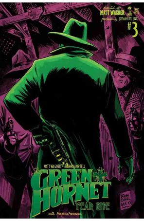 Green Hornet: Year One 3B published by Dynamite with cover art by Francesco Francavilla