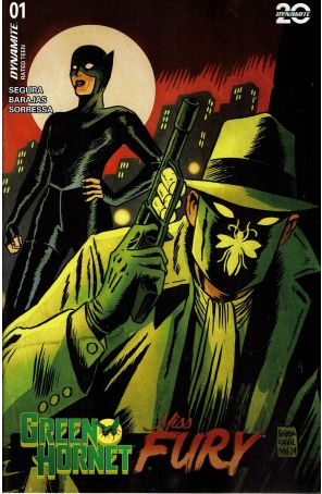 Green Hornet/Miss Fury 1A published by Dynamite with cover art by Francesco Francavilla