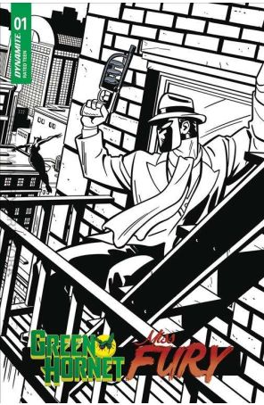 Green Hornet/Miss Fury 1J published by Dynamite with cover art by Jacob Edgar