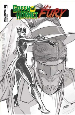 Green Hornet/Miss Fury 1K published by Dynamite with cover art by Jonathan Case