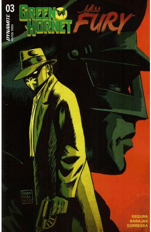 Green Hornet/Miss Fury 3A published by Dynamite with cover art by Francesco Francavilla