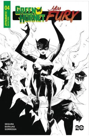 Green Hornet/Miss Fury 4E published by Dynamite with cover art by Jae Lee