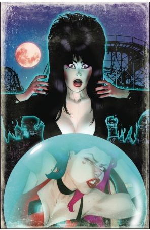 Harley Quinn X Elvira 1N published by Dynamite with cover art by Ben Caldwell
