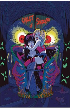 Harley Quinn X Elvira 1R published by Dynamite with cover art by Amanda Conner