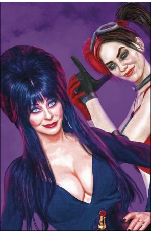 Harley Quinn X Elvira 1S published by Dynamite with cover art by Mark Spears
