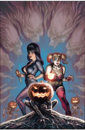 Harley Quinn X Elvira 1T published by Dynamite with cover art by Joseph Michael Linsner